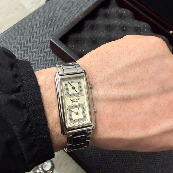 Simon Carter London Dual Time Rectangular Watch - Picture 2 of 3